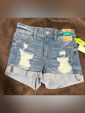 AERO High rise jean shorts